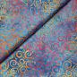 Preview: ORANGE BLUE - Chrome - Batikstoff aus Indonesien